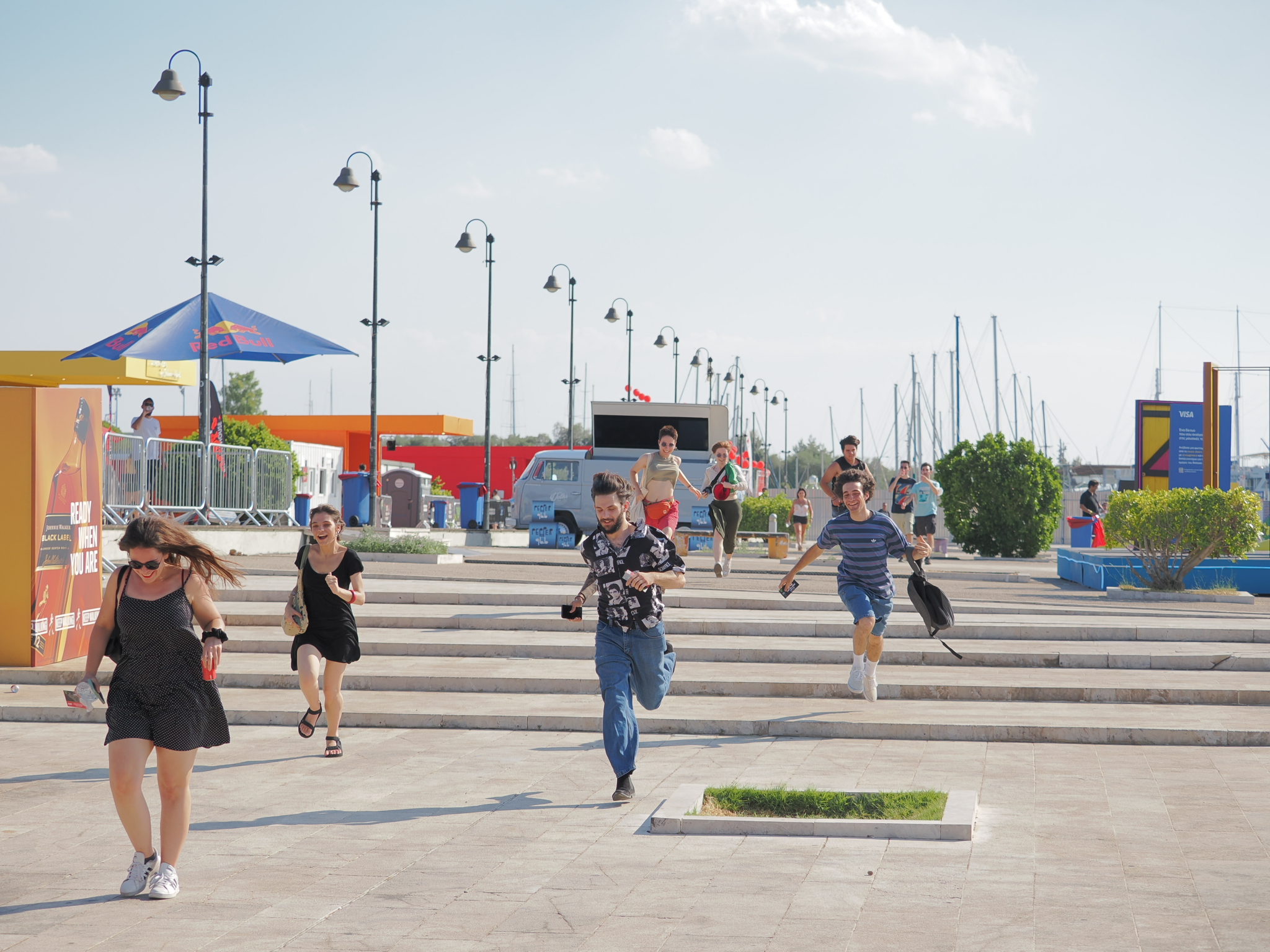 Doors open- First fans entering the festival's area