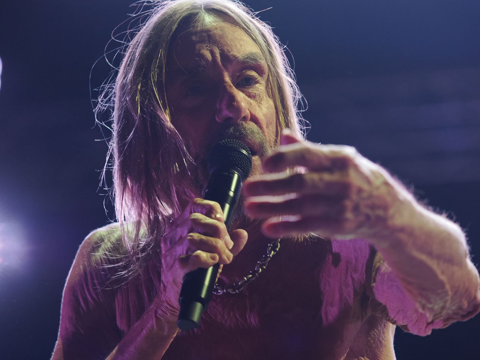 Photo of Iggy Pop while performing at Release Athens 2022