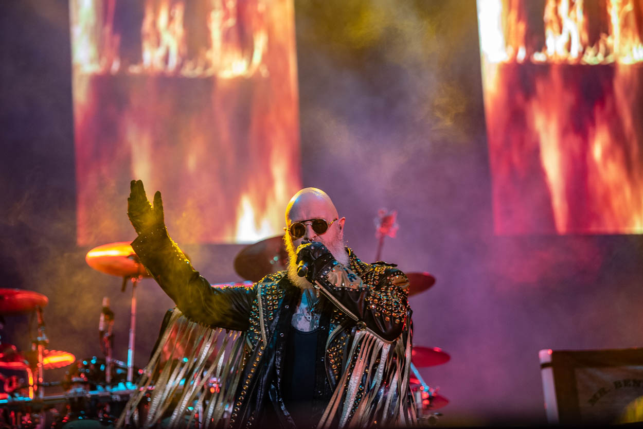 Photo of Rob Halford performing at Release Athens 2022