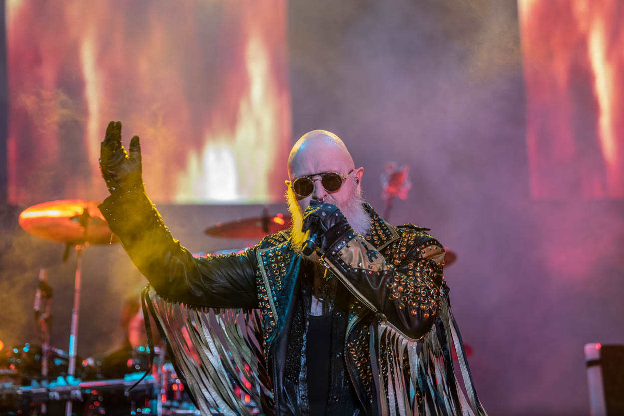 Photo of Rob Halford performing at Release Athens 2022